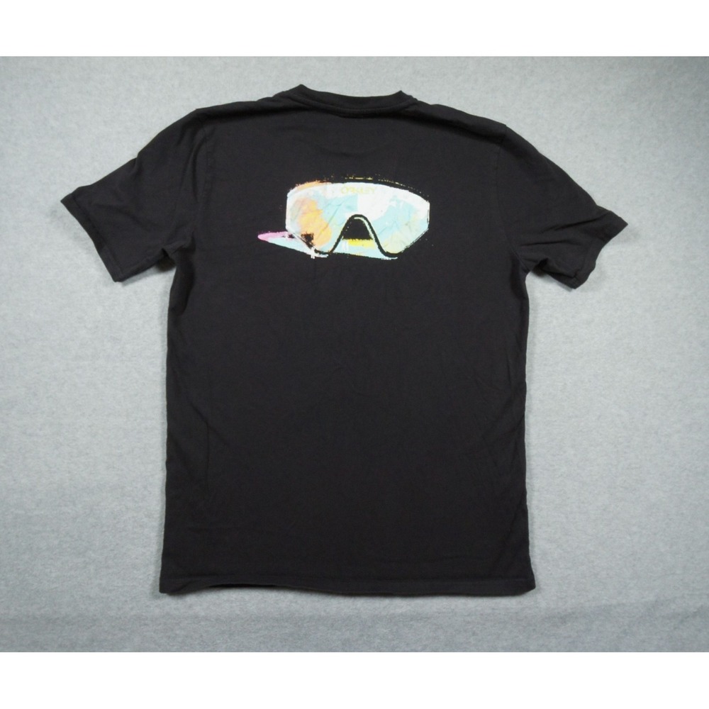 Oakley Shirt Mens Medium Black Short Sleeve Crewneck Graphic Tee Adult Casual